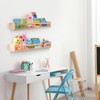 birola Nursery Shelves for Wall 32inches Set of 2，Natural Wood