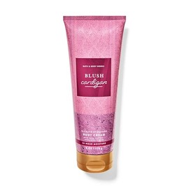Bath and Body Blush Cardigan Ultimate Hydration Body Cream 8 oz / 226 g Fragrance notes: sweet raspberries, sugar-dipped violet and warm amber