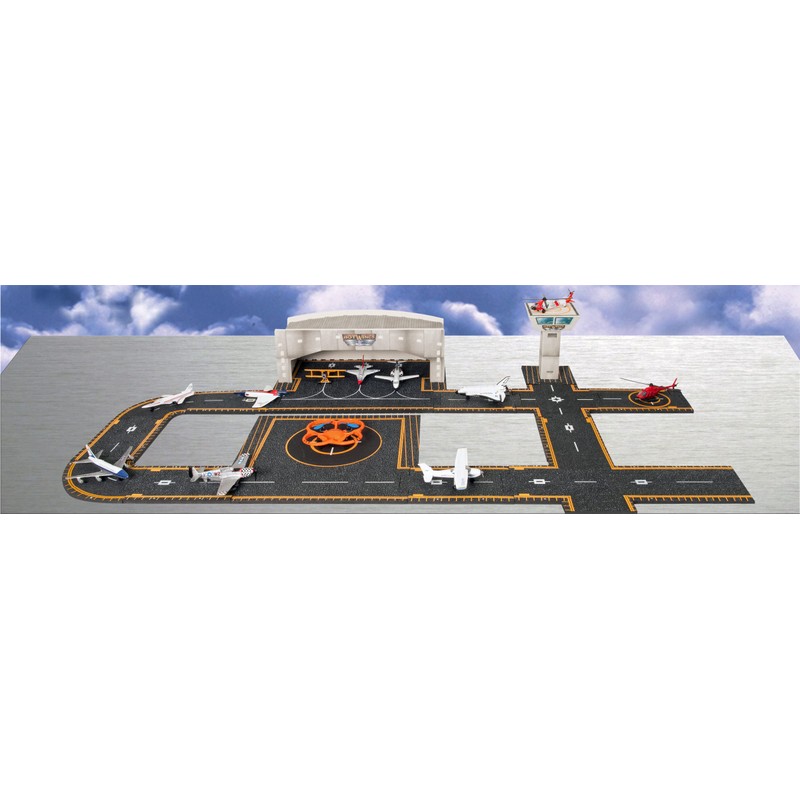 Hot Wings Control Tower with Connectible Runway Die Cast Model
