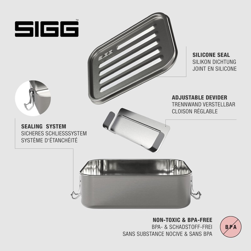 SIGG - Gemstone Lunch Box Selenite - Stainless Steel -