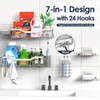 NESOMI Shower Caddy Adhesive Shower Organizer 7-Pack, Rustproof Stainless Steel