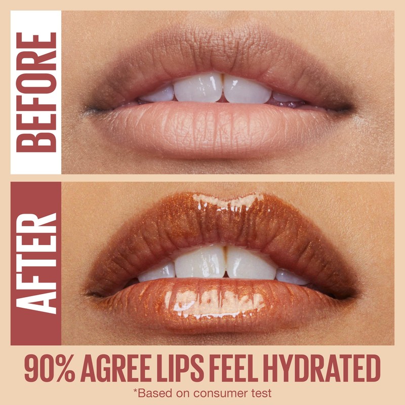 Maybelline Lifter Gloss Bronzed Lip Gloss, Lasting Hydration Formula With
