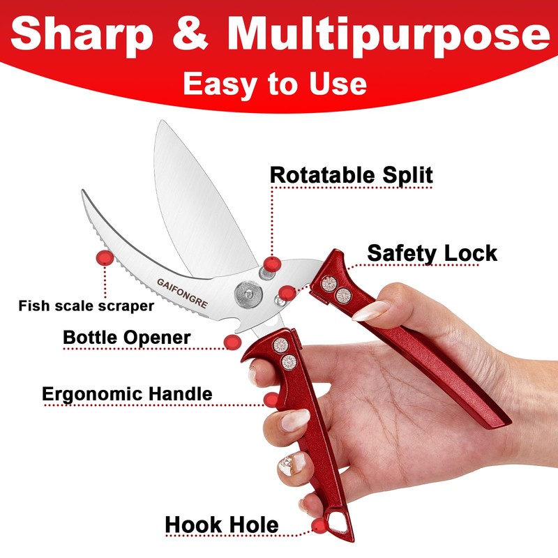 Poultry Shears Heavy Duty,Kitchen Shears for food Heavy Duty,Kitchen Scissors