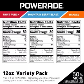 POWERADE Variety Pack Sports Drink, 12 fl. oz., 24 pk.