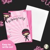 Desert Cactus Ninja Girl 1 Happy Birthday Invitations Invite Cards