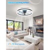 JOFIOS Ceiling Fans with Lights,19.7" Flush Mount Ceiling Fan with