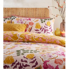 furn. Protea Duvet Cover Set - Single - Pink