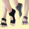 Yoga Pilates Non-Slip Toeless Home Training Socks Pilates Non-Slip Black