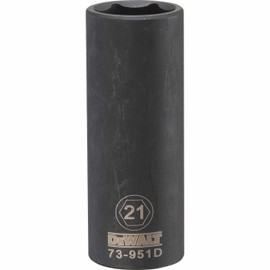 DEWALT DWMT73951OSP 6 Point 1/2'' Drive Deep Impact Socket 21MM