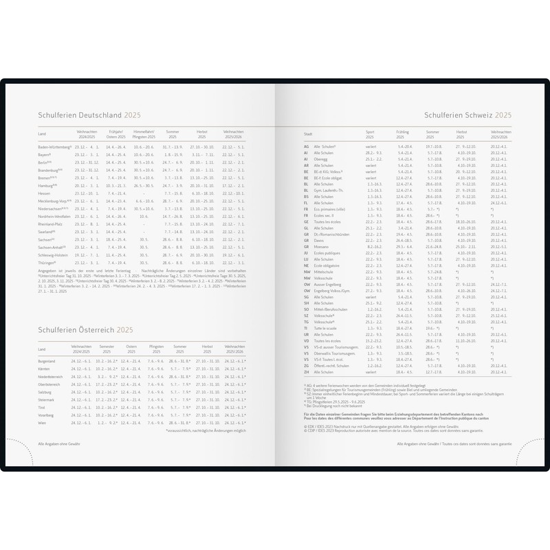 rido/idé Young Line (2025) "Shadows" Book Calendar, 2 Pages =