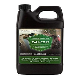 Call-Coat Game Call Wood Gloss Finish Quart – Gloss Sealer and Finish, Fast-Drying and Scratch Resistant