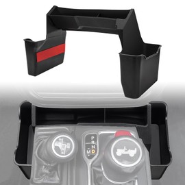 Huidnnas 3PCS Gear Shift Organizer Tray Compatible with 2018-2024 2025 Jeep Wrangler JL JLU 4xe &2020-2024 2025 Gladiator JT Center Console Organizer for Jeep Wrangler Accessories (Not for JK/JKU)