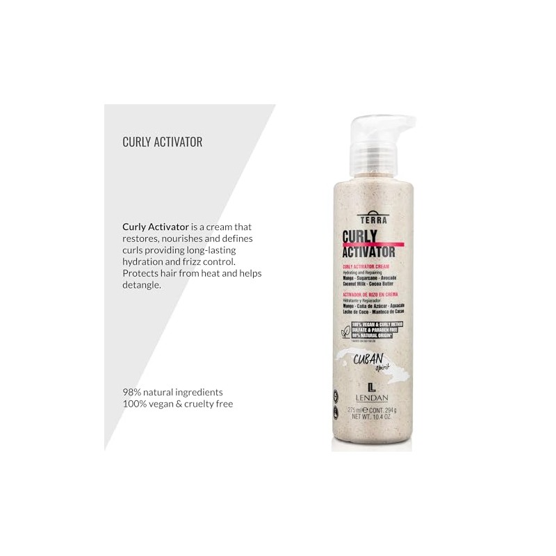 Lendan Terra Curly Activator 275ml Crema Activadora de Rizos