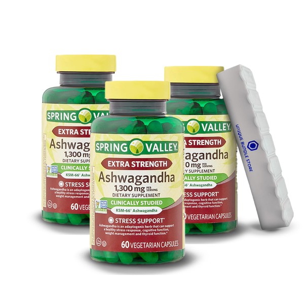 Spring Valley, Ashwagandha 1300 mg 60 Vegetarian Capsules, Extra Strength