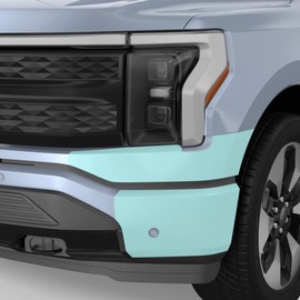 TWRAPS Front Bumper Sides Clear PPF for Ford F-150 Lightning (Pro, XLT, Lariat, Platinum), 8mil Anti-Scratch Bumper Guard, Stain-Resistant Rock Chip Defense (Without Side Collision Assist Sensors)