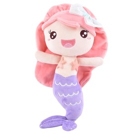 IFHDO Mermaid Doll, Plush Pillow, Ocean Plush Toys, Little Kawaii Doll Cushion 20 CM, Cartoon Soft Toys, Soft Toys for Girls, Gifts for Girls （Purple）