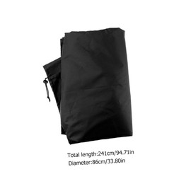 Sosoport Oxford Cloth Heater Cover Weatherproof Easy Zipper Round Patio Heater Uv Resistant Cold Weather Safe