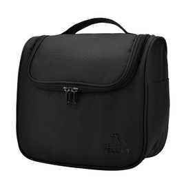 PELLIOT Toiletry Bag for Men Women Portable Hanging Travel Bag Water Repellent Toiletries Organizer Black