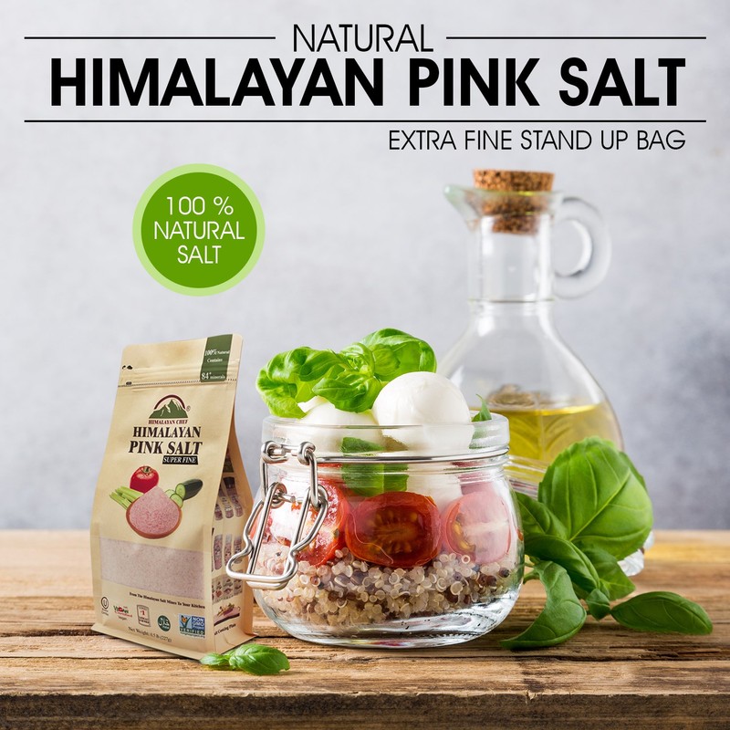 Himalayan Chef Himalayan Pink Salt, Fine Grain, 8 oz, Pure