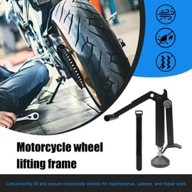 Wheel Stand for Motorcycle - Multifunctional Folding Wheel Stand - Labor-Saving Wheel Stand, Portable Lift Stand for Repairman, Motorcyclist