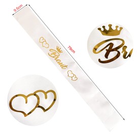 (1+11) 12 Pieces JGA Sash Bride Sash White Team Beaut Sash Pink JGA Sash Bride to be Sash Hen Party Sash for Wedding Hen Party