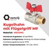 zencQ Ball Valve with Screw Connection 3/4 Inch MF, PN40