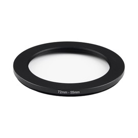 72mm Lens to 55mm Camera Lens Adapter 72mm to 55mm Step Down Ring Adapter Ring for All Brands of UV ND CPL, with Premium Lens Wiping Cloth 2 Pack (72mm-55mm)