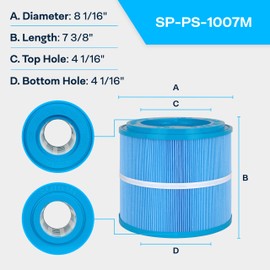 SpiroPure Replacement for Pleatco PMA45-2004-R PMA45-2004-R-M Filbur FC-1007 FC-1007M Unicel C-8341 Master Spas X268330 Blue Media Hot Tub Spa Pool Replacement Cartridge