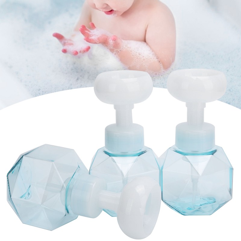 3Pcs PETG Flower Foam Bottle 300ml Mousse Pump Bottle Hand