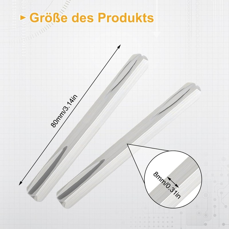 Silkwish Pack of 2 square spindle 8 mm x 80
