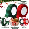 Miioto Christmas Ribbon, Gift Ribbon, Red Green, Gift Ribbon Wide,