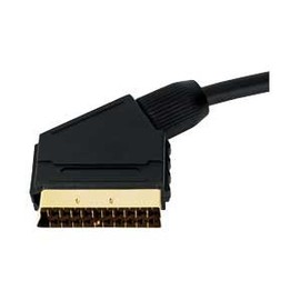 World of Data 1m Scart Cable - Premium Quality / 24k Gold/Fully Wired/Shielded / 21-pin/Audio/Video/Male to Male.