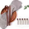 Nature Wood Cutlery Set for 5 / Lacquered Wooden Spoons