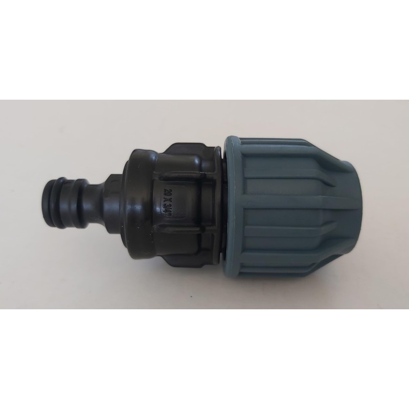 PE pipe connection with quick coupling click connection 20 mm