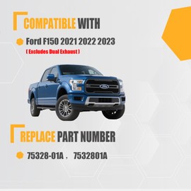 GSPSCN Tailgate Bedstep Rear Bed Step Replacement for 2021 2022 2023 Ford F150 (Excludes Dual Exhaust), Folding Truck Step Retractable Bumper Tailgate Step Replace# 75328-01A，7532801A