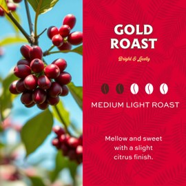 Lion Coffee Gold Roast Ground Coffee, Medium-Light Roast, A Taste of Aloha - 24 Ounce Bag