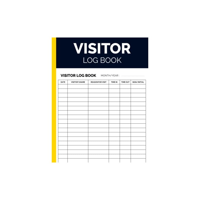 Visitor Log Book: Visitors Register Sign-In And Out For Business,