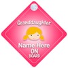 Granddaughter On Board Car Sign New Baby / Child Gift