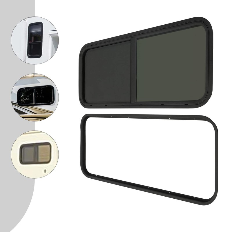 25.34 X 16.32-Inch Rv Sliding Window with Screen, Closed Rv