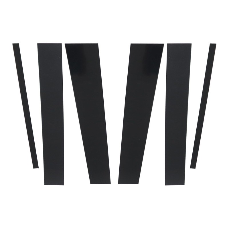 FZJDSD 6PCS Glossy Black Pillar Post Door Window Trim Cover