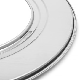 Fabricko Bamboo Steamer Ring Adapter Stainless Steel for 8 to 11 inches Steamers, Silver