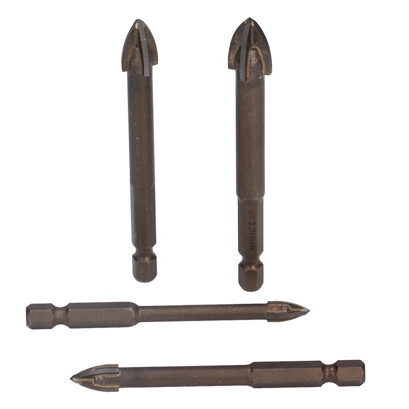 5Pcs Cross Hex Drill Bit Carbide Glass Drills Bits Concrete