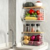 Mefirt Fruit Basket, 2-Tier Bowl for Kitchen Counter, Stackable Wall