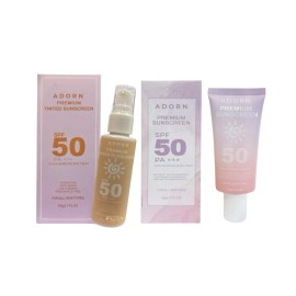 Adorn Premium Sunscreen & Tinted Sunscreen Bundle  SPF 50 PA+++ 50g Each