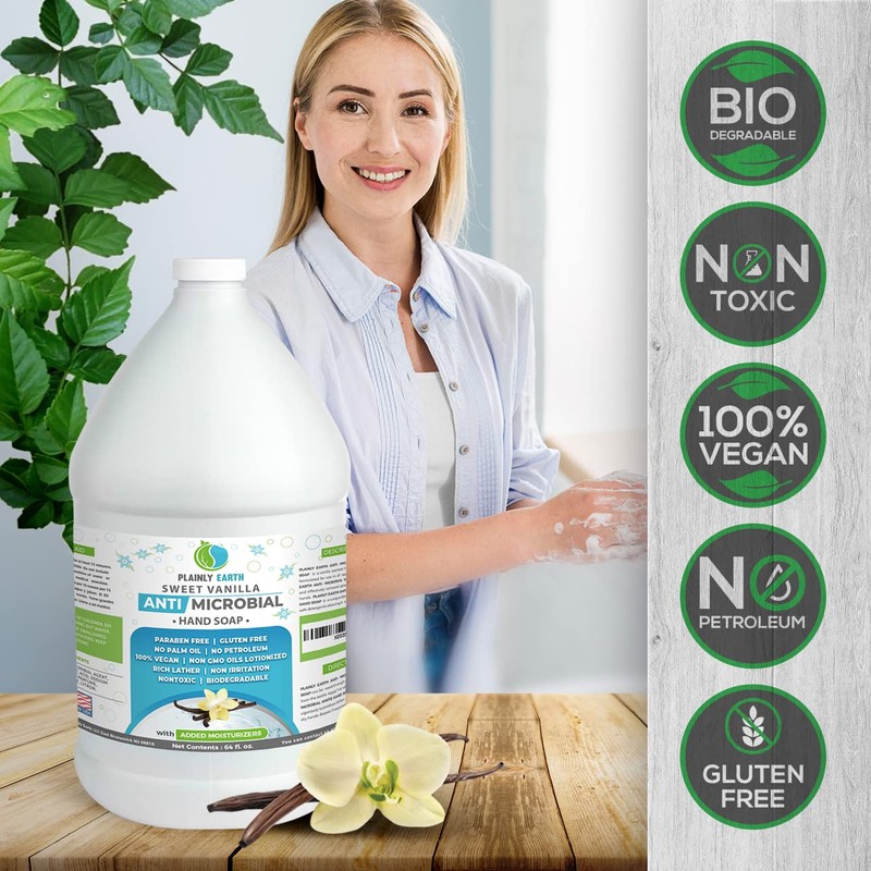 Plainly Earth Antimicrobial Liquid Hand Soap (64 Oz) - Antibacterial