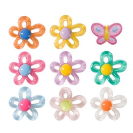 Hangood Fridge Magnets for Black White Board Office Home Kitchen School Strong Refrigerator Decorative Magnet Flowers Set of 10pcs