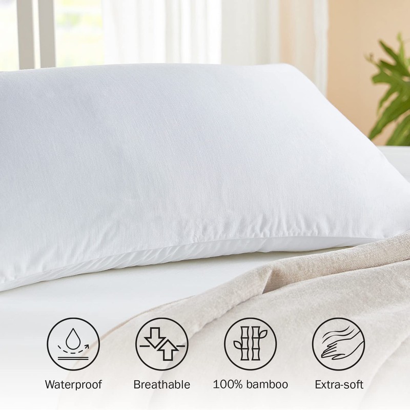Pikolin Home - Bamboo pillowcase, waterproof and breathable, 40 x