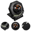 Yardwe Car Decoration Car Dash Compass Abs Black Car Compass