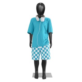 SHAREWIN Child Mannequin, Kids Mannequin Full Body 43.3 Inches, Black Children Dress Form Mannequin, Realistic Detachable Manikin Body Display with Metal Base
