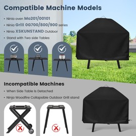 Waterproof Cover for Ninja XSKUNSTAND Outdoor Stand with Two Side Tables Grill OG700/800/900 Series, Oven OO101, Artisan Pizza Oven MO201 - Fits Ninja XSKUNSTAND Outdoor Waterproof (Cover Only)